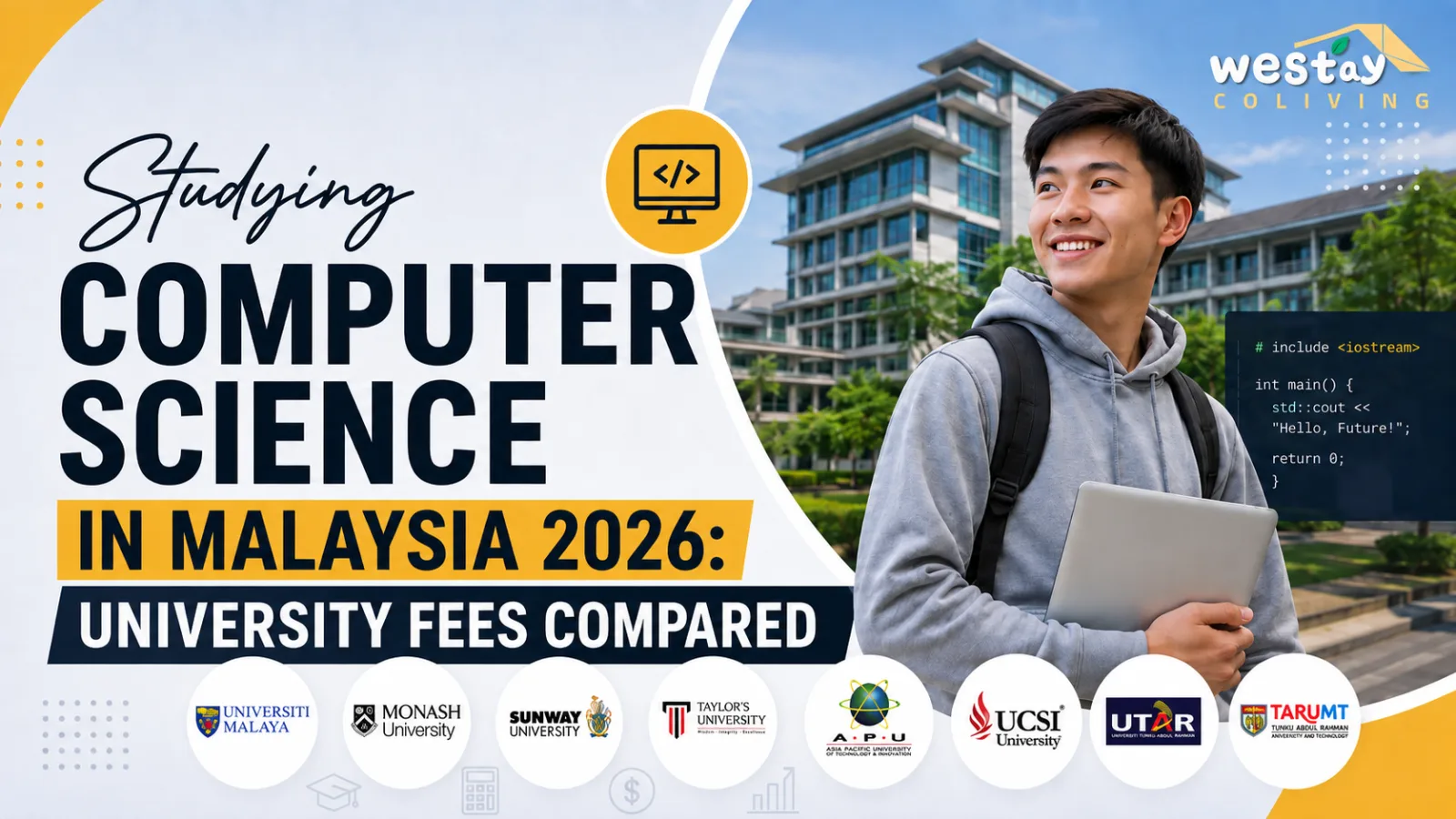 Computer science fee compared malaysia university | Westay Coliving