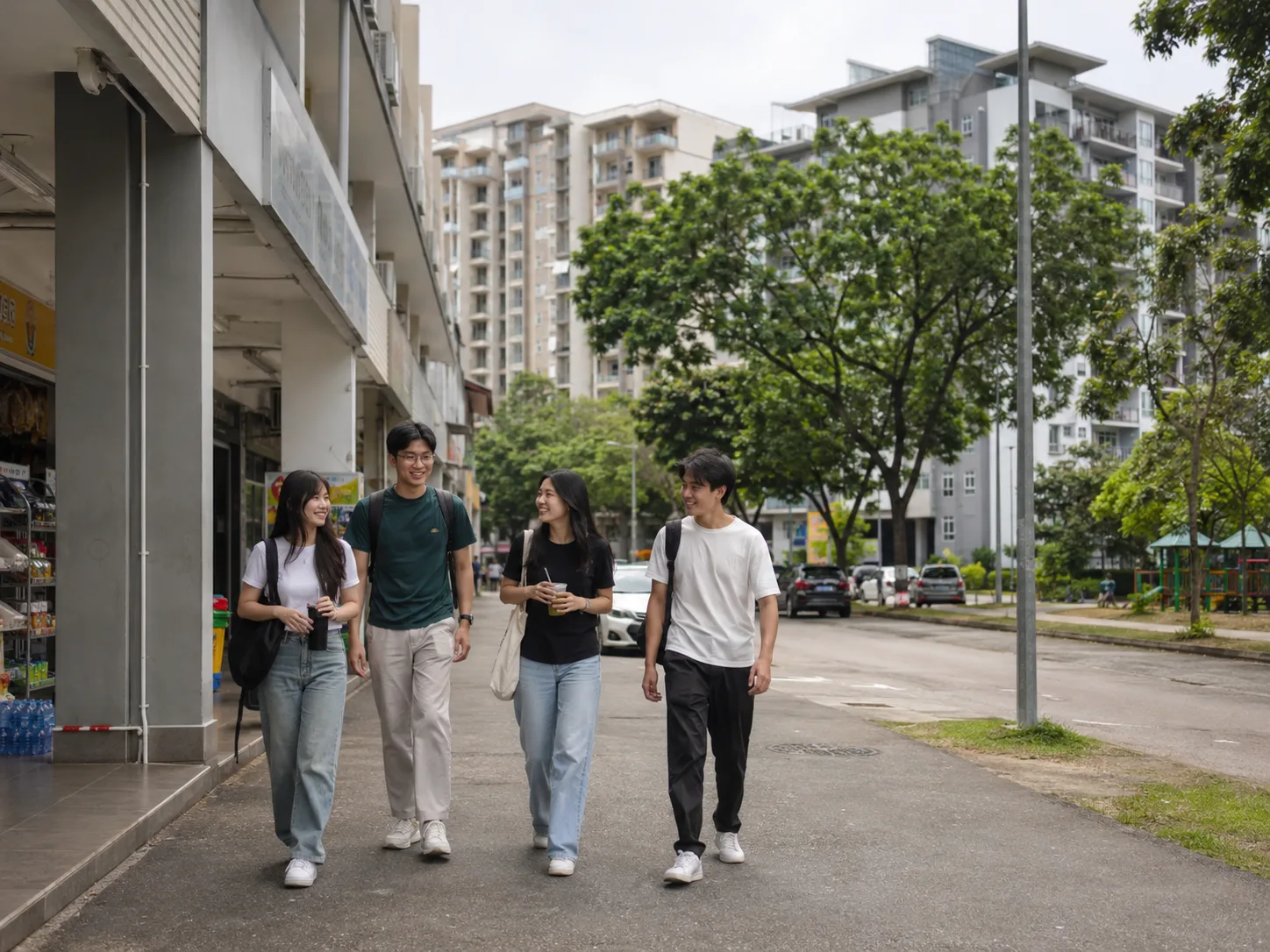 Students walking near accommodation area | Westay Coliving Students walking near accommodation area | Westay Coliving