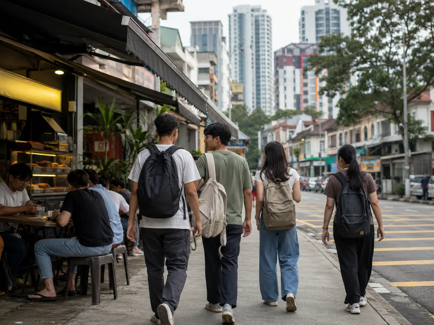 UM Students walking in street | Westay Coliving